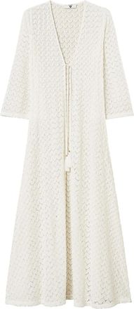 Twin-Set Abito in maglia traforata - Bianco