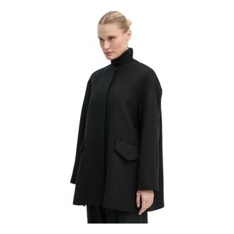 Theory Jassen, Dames, Zwart, M, Wol, Wool Coat