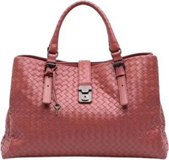 Bottega Veneta Pre-owned Handbags, female, Red, Size: ONE SIZE Pre-owned Leather Tote