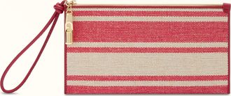 Furla Iride Envelope Xl Toni Lacca Canvas Stripes Fabric Woman