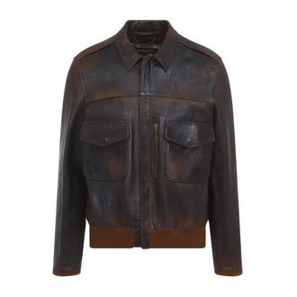 Golden Goose Heren, Jassen, Bruin, Maat: XL Leer