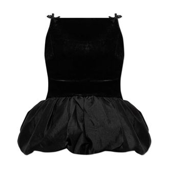 Self Portrait Fluwelen Camisole Top - Dames - Tops - Zwart - Maat: S Katoen