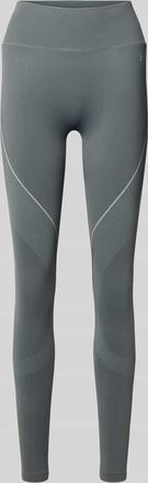 Under Armour Slim Fit Leggins mit Logo-Print Modell Vanish in Dunkelgrau, Gr&ouml;&szlig;e XL