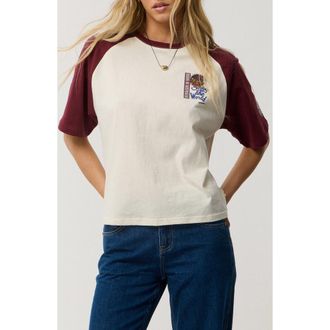 Rip Curl Surf the World Boxy Graphic T-Shirt in Bone at Nordstrom, Size Xx-Small