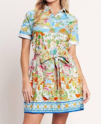 Flying Tomato Riviera Postcard Dress In Multi
