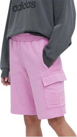 Emporio Armani Katoenen Shorts - Dames - Korte Broeken - Roze - XS - Katoen - Korte Broeken
