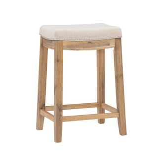 Linon Claridge Acacia Counter Stool