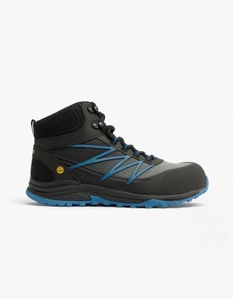 Skechers Mens Skechers Work 200047EC PUXAL - FIRMLE Mens Safety Boots Black Blue - Size: 10.5