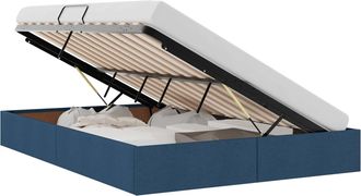 vidaXL Estructura De Cama Ottoman Azul 140 X 190 Cm Tela Vidaxl