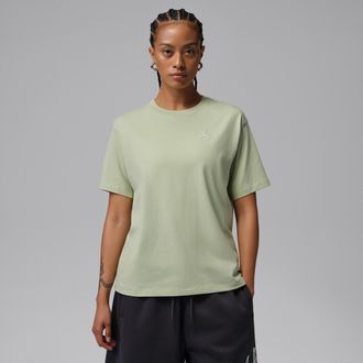 Nike Jordan Womens Jordan Essentials Top in Green | FN4500-371