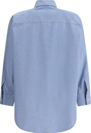 Deperlu Womens Oversized Shirt White Cotton