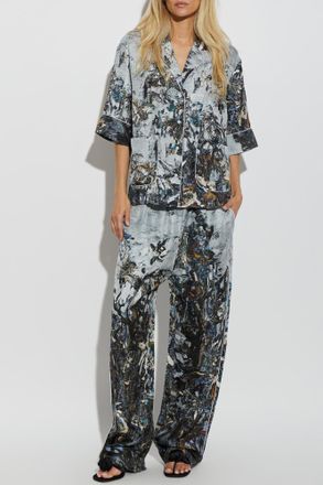 Munthe Silk Trousers Varum, Womens, Grey