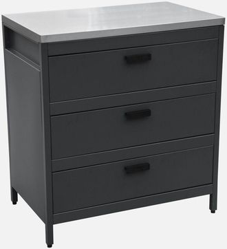 Sweeek Cocina Exterior De Acero 3 Cajones, 80cm