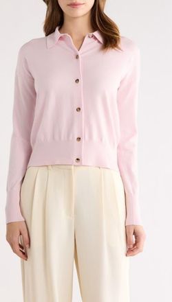 Max Mara Wool Blend Cardigan in Pink at Nordstrom, Size X-Large