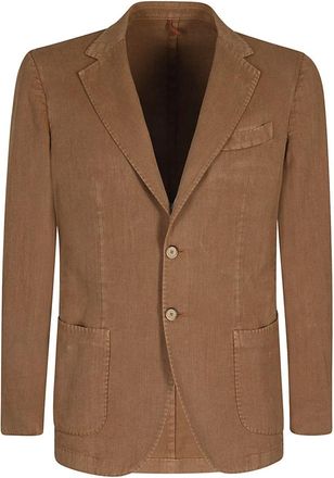 Santaniello Hoog Gedraaide Katoen Frosted Koord - Heren - Blazers - Bruin - 2XL - Katoen - Jassen