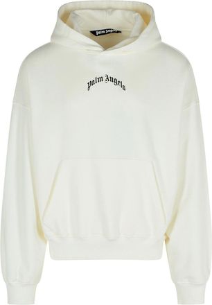 Palm Angels White Cotton Sweatshirt