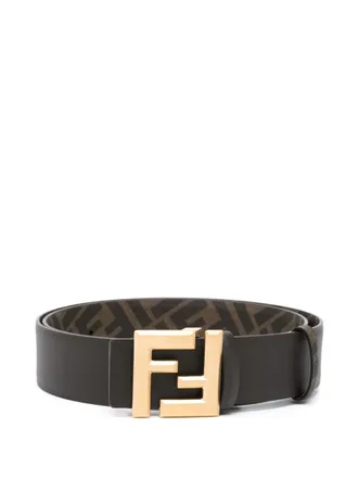 Fendi Cintura reversibile FF Squared - Marrone