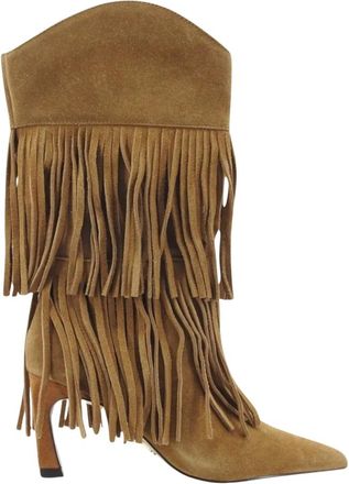 Steve Madden Torch Boot - Dames - Laarzen met Hak - Bruin - 38 EU - Leer - Schoenen