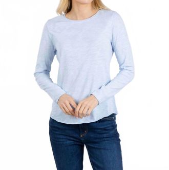 Elliott Lauren Lilly Long Sleeve Tee In Sky Blue