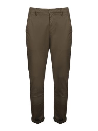 Dondup Casual cotton trousers with concealed zip