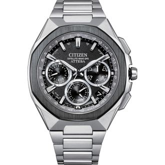 Citizen Attesa Satellite Wave GPS Eco-Drive Super Titanium Bracelet Watch, 43.2mm in Silver-Tone at Nordstrom