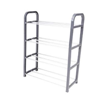 Trade Shop Trade Shop - Scarpiera In Plastica 4 Ripiani Livelli Salvaspazio 40x19x56cm Porta Scarpe Casa