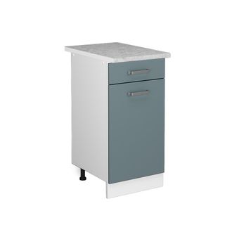 Vicco Mueble Bajo Universal R-line, Gris Azulado, 40 Cm Con Caj&oacute;n, Con Encimera Vicco