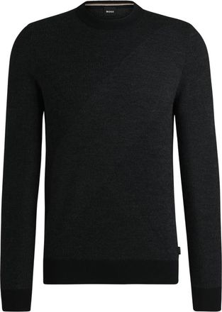 HUGO BOSS Round-neck Truien - Heren - Ronde hals truien - Zwart - L - Truien & Vesten
