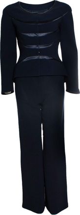 Thierry Mugler marineblauwe pak