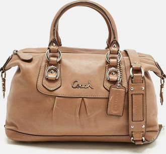 Coach Tan Leather Ashley Satchel