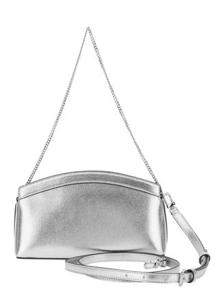 Michael Michael Kors Womens Shoulder Bag Athena Metallic Leather Cow