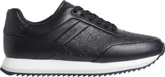 Calvin Klein Zwarte Sneakers met Veters - Dames - Sneakers - Zwart - 38 EU - Leer - Schoenen