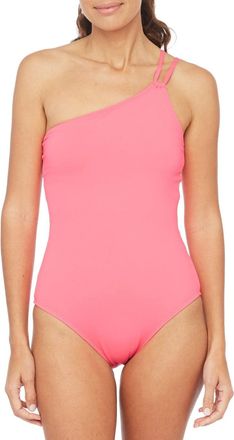 La Blanca Island Swimsuits Womens Pink Stretch One-Shoulder One-Piece JZZ479