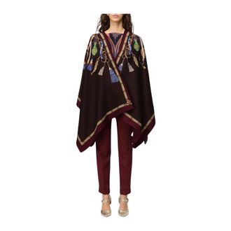 Etro Cape van wolmix - Dames - Jassen - Veelkleurig - Maat: ONE Size Wol