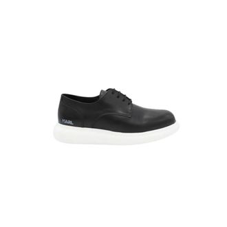 Karl Lagerfeld Schoenen, Heren, Zwart, 43 EU, Leer, Granby Veterschoen