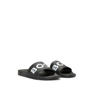 BOSS Italian-made slides with large logo detail