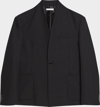 Helmut Lang Mens Shawl-Lapel Single-Breasted Blazer