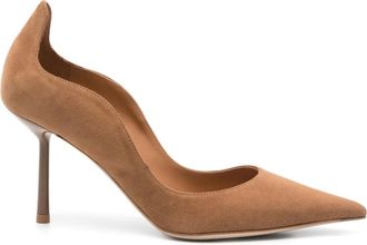 Le Silla Pumps 80mm in pelle scamosciata - Marrone