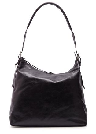 Christophe Lemaire Belted Leather Hobo bag - Dark Brown - One Size