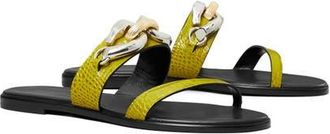 Tory Burch Jessa Two Band Slide Sandal in Green Tomato at Nordstrom, Size 10.5
