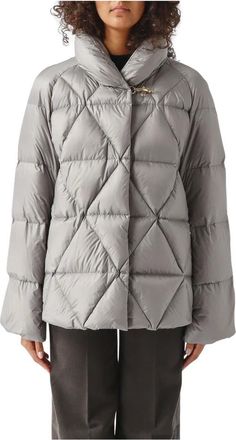 Fay Piumino a cappa Raglan Argyle + Gancio - - Jackets - Donna - Grigio - S