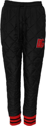 Dolce & Gabbana Womens Quilted Nylon-Polyester Jogger Black