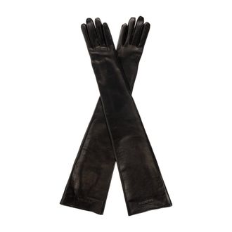 Balenciaga Guantes Largos de Piel - Accessories - Mujer - Negro - M