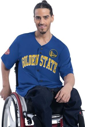 G-III Sports by Carl Banks Mens G-III Sports by Carl Banks Royal Golden State Warriors Adaptive Star Player Fashion Baseball Jersey at Nordstrom, Size X-Large