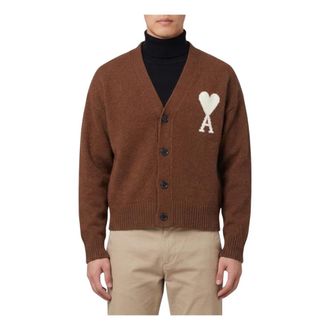Ami Ami de Coeur Cardigan - Heren - Truien - Bruin - Maat: L