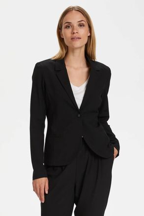 Kaffe Jillian Long Sleeve Regular Fit Blazer In Black
