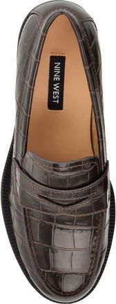 Nine West Berg Penny Loafer in Dark Brown at Nordstrom, Size 10.5