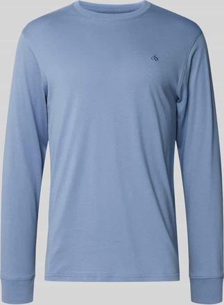 Scotch & Soda Longsleeve mit gerippten Abschlüssen in Hellblau, Größe XXL