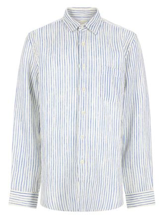 120% Lino Vertical Striped Linen Classic Shirt