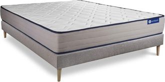 Actisom Somier Gris + Colch&oacute;n Con Espuma Viscoel&aacute;stica 180 X 220